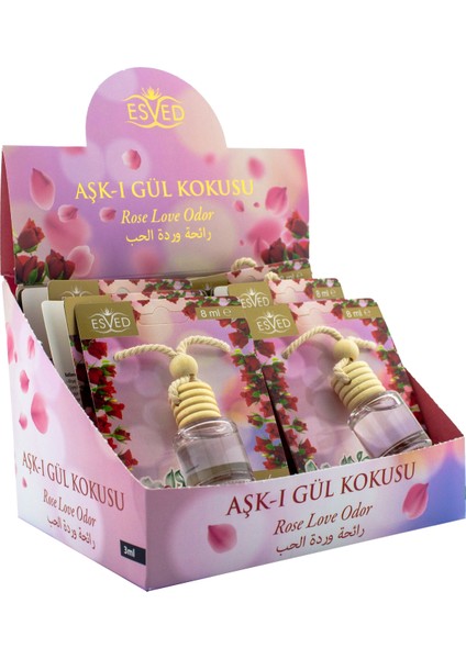 Gül Kokusu Araba Kokusu 8ml 12LI