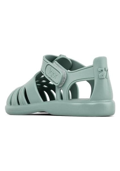 Tobby Solid - Nuevo Verde Çocuk Cırtlı Sandalet modelleri