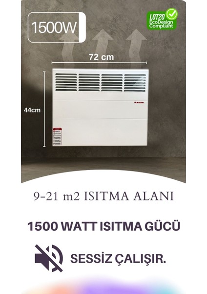 1500 Watt Elektrikli Panel Konvektör Isıtıcı Manuel (Ayaklar,askı Aparatı Dahil) fiyatları