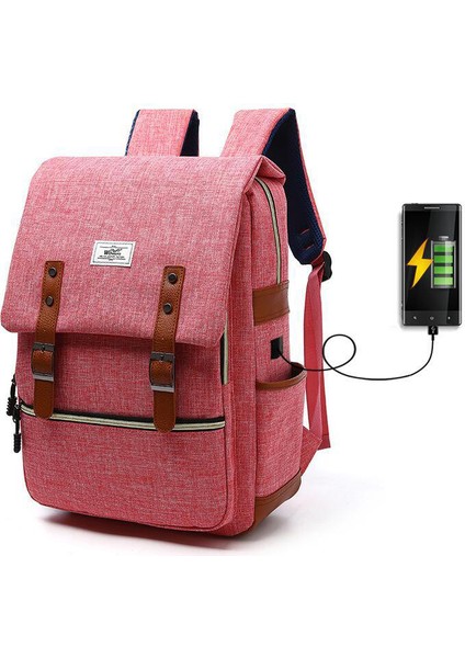 Seyahat Sırt Çantası Doğa Sporları Öğrenci Okul Çantası Erkek Iş USB Bilgisayar Seyahat Sırt Çantası (Yurt Dışından)