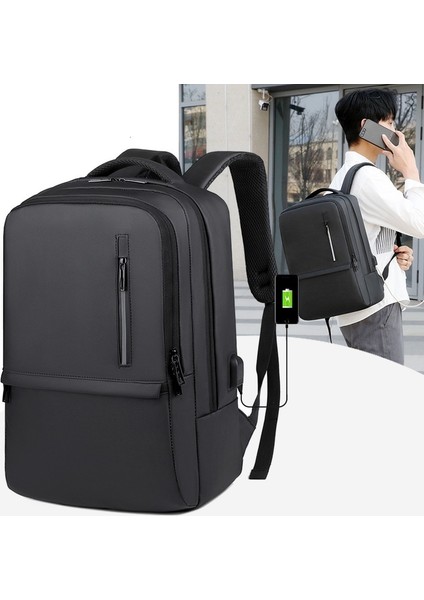 Rahat Iş Sırt Çantası Erkek Bilgisayar Çantası Sırt Çantası Büyük Kapasiteli Çok Fonksiyonlu Laptop Çantası (Yurt Dışından)