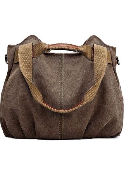 Smart Kadın Casual Vintage Üst Saplı Kanvas Omuz Çantası Tote Çanta (Yurt Dışından) fiyatları