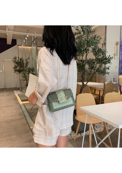 Kadın Postacı Çantası Küçük Kare Çanta Zincir Omuz Çantası (Yurt Dışından) fiyatları