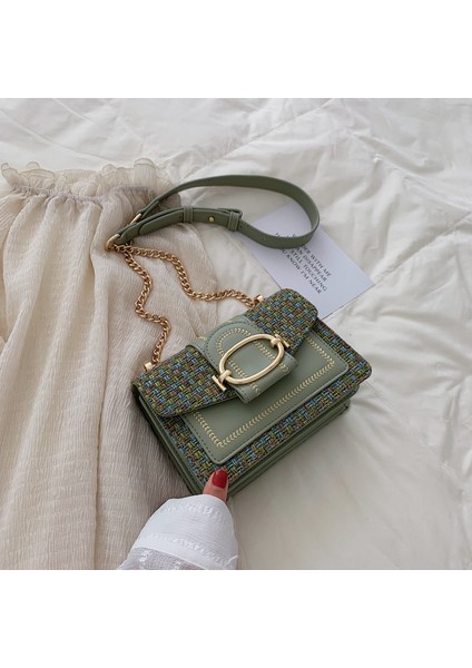 Kadın Postacı Çantası Küçük Kare Çanta Zincir Omuz Çantası (Yurt Dışından) modelleri