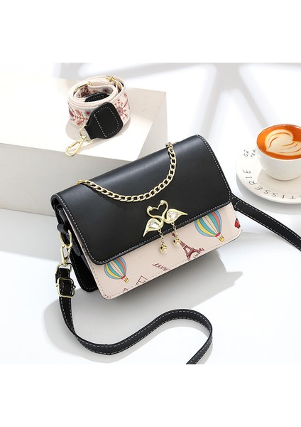 Kadın Baskılı Geniş Omuz Askılı Omuz Çantası Kadın Küçük Kare Çanta (Yurt Dışından) modelleri