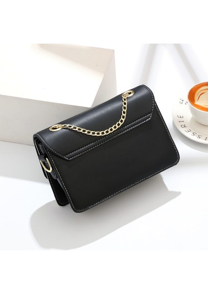 Kadın Baskılı Geniş Omuz Askılı Omuz Çantası Kadın Küçük Kare Çanta (Yurt Dışından)