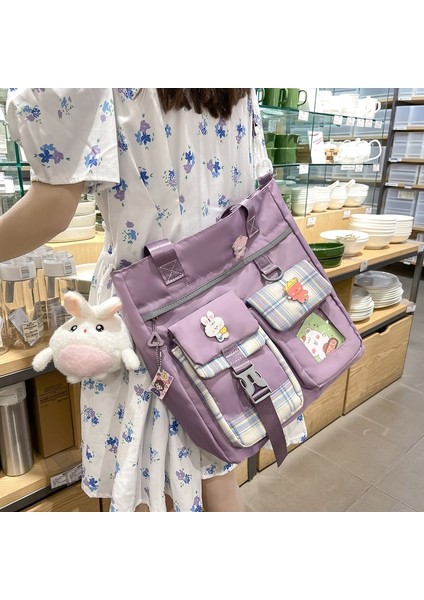 Tek Omuz Messenger Çanta Kadın Büyük Kapasiteli Sevimli Çanta (Yurt Dışından)