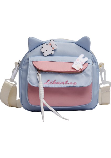 Sevimli Küçük Çanta Messenger Çanta Karikatür Kanvas Çanta (Yurt Dışından)