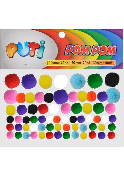 Pom Pom Karışık 10MM 20MM 30MM