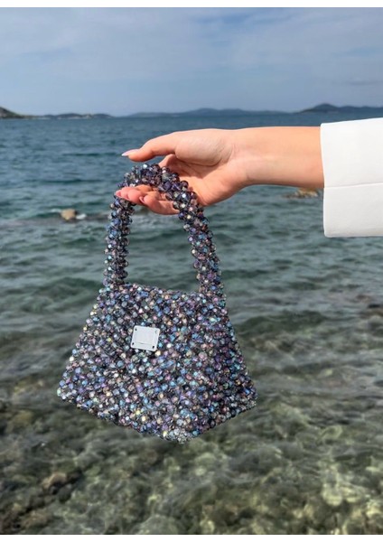 Xdearjulia Mercury Crystal Bag Özel Üretim %100 El Işçiliğiyle Hazırlanmış Kadın Şık Party Çanta