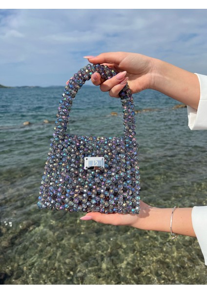 Xdearjulia Mercury Crystal Bag Özel Üretim %100 El Işçiliğiyle Hazırlanmış Kadın Şık Party Çanta