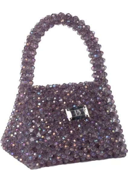 Xdearjulia Mercury Crystal Bag Özel Üretim %100 El Işçiliğiyle Hazırlanmış Kadın Şık Party Çanta