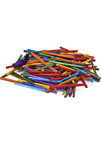 Ahşap Kibrit Çöpü 2X2X5 cm 200'LÜ Paket Renkli modelleri