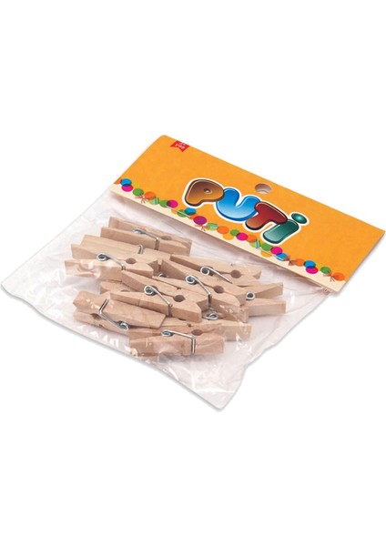 Ahşap Küçük Mandal Natural 24'lü fırsatları