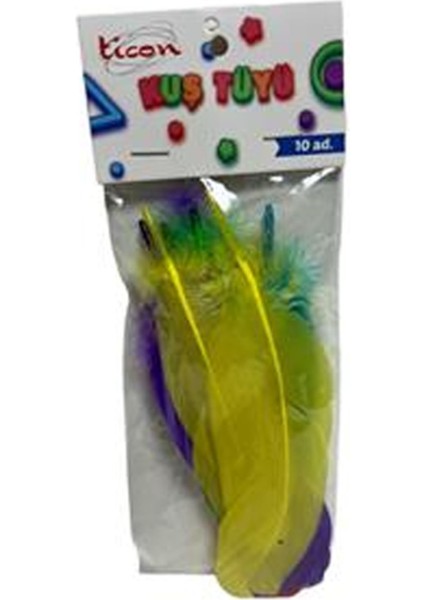 Kuş Tüyü 10'lu Paket 5 Renk