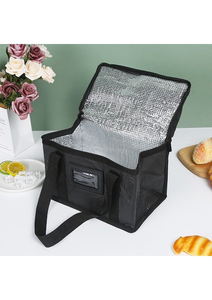 Insüllendirilmiş Araba Taşınabilir Öğle Yemeği Cooler Folding Insulated Picnic Ice Bag Zipper Picnic Camping Tin Foil Food Bag (Yurt Dışından)