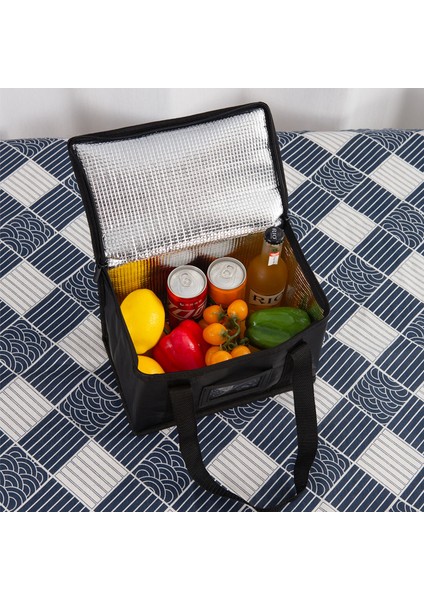 Insüllendirilmiş Araba Taşınabilir Öğle Yemeği Cooler Folding Insulated Picnic Ice Bag Zipper Picnic Camping Tin Foil Food Bag (Yurt Dışından)