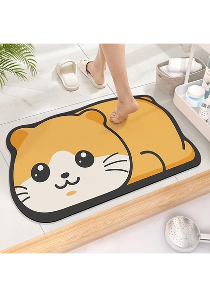 Shenzhen Xin Xin Şirin Diatom Süper Emici Banyo Mat Cartoonjee - Slip Quick - Bath Mat Mat Kat Mat (Yurt Dışından)