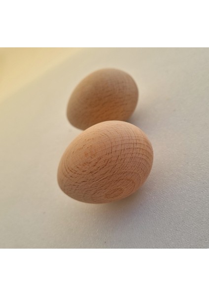 Montessori Waldorf Ahşap Yumurta Easter Egg 2 Adet