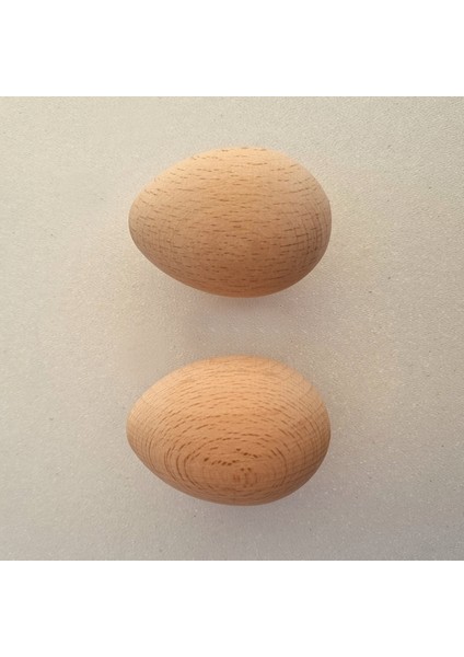 Montessori Waldorf Ahşap Yumurta Easter Egg 2 Adet