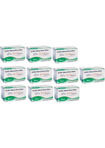 Bd Micro-Fine Plus Kalem Iğnesi 0,23MM (32G) x 4mm 100 Adet X10 Kutu