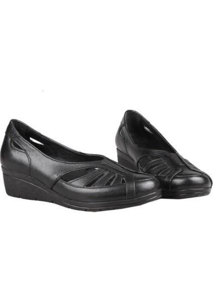 7022 Kadın Deri Anne Comfort Ayakkabı Siyah indirimleri