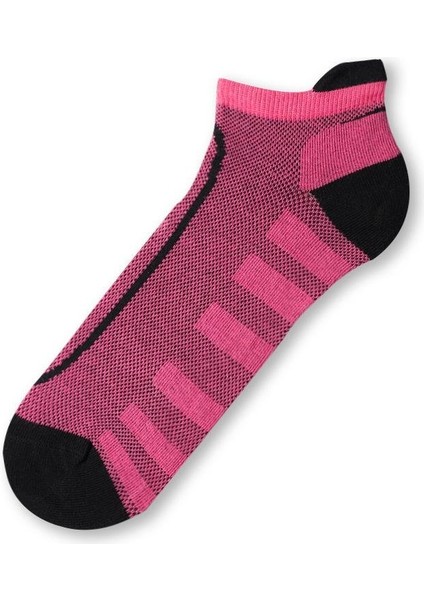 Erkek Desenli Step Golf Çorabı Pembe/Siyah
