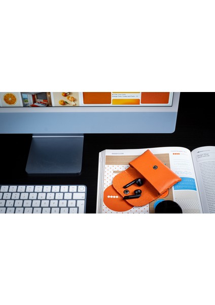 Kayigo Marsel Kartvizitlik / Kulaklık Çantası Turuncu modelleri