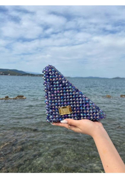 Xdearjulia Clutch Özel Üretim %100 El Işçiliğiyle Hazırlanmış Kadın Şık Party Çanta