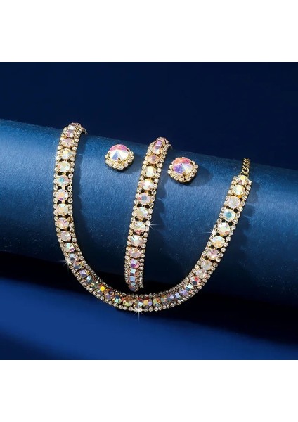 Luxury Necklace Kulak Bracelet Kadınlar Evlilikleri Küçük Mücevher Setleri Kristal Necklace (Yurt Dışından)