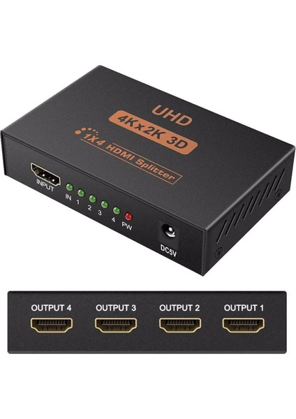 5234 4 Port UHD 4K HDMI Switch Ekran Monitör Splitter Çoklayıcı Çoğaltıcı modelleri