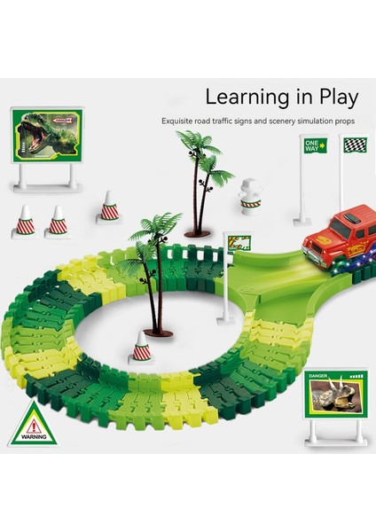 Sprey Ses ve Işık Dinozor Parça Araba Montajı 360 Dönen Parça Oyuncak ARABA-170 (Yurt Dışından)