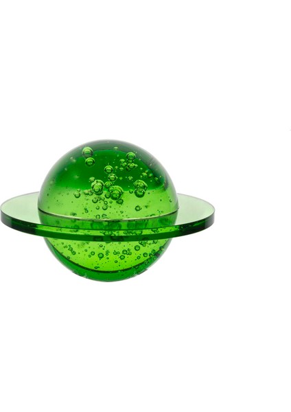 Yeşil Yuvarlak Cam Obje 16X10CM