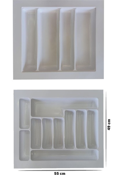 Görseç 2li Set 55X49 Düzenleyici Raf 55*49 Siyah Kepçelik , Kaşıklık (48X40 A Kesilebilir) Organizer Çeyiz