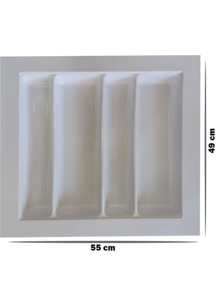 Görseç 2li Set 55X49 Düzenleyici Raf 55*49 Siyah Kepçelik , Kaşıklık (48X40 A Kesilebilir) Organizer Çeyiz