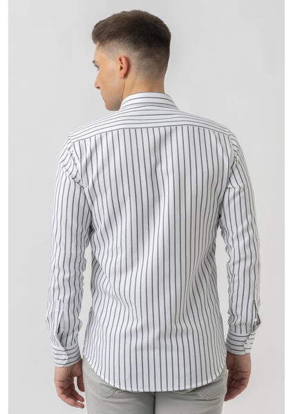 Agno G17384 Regular Fit Armürlü Pamuklu Gömlek Laci fırsatları