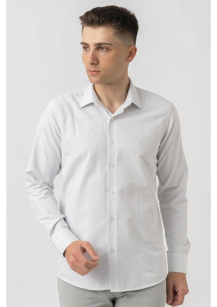 Affoltern Am Albis G16252 Regular Fit Armürlü Pamuklu Gömlek Siyah