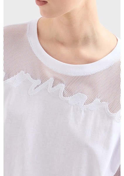 Pamuklu Relaxed Fit Bisiklet Yaka T Shirt Bayan T Shirt 3DYT34 YJ3RZ 1000 fırsatları