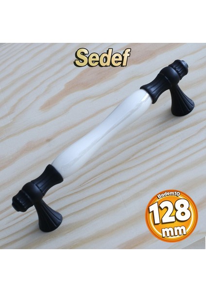 Gerçek Sedef Kulp Siyah 128 mm Mobilya Kulpları Kulp Çekmece Dolap Mutfak Dolabı Kapak Kulbu