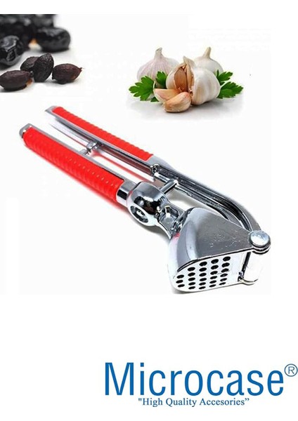 Döküm Metal Ergonomik Sarımsak Ezeceği ve Zeytin Vişne Kiraz Çekirdek Çıkarıcı - AL3807