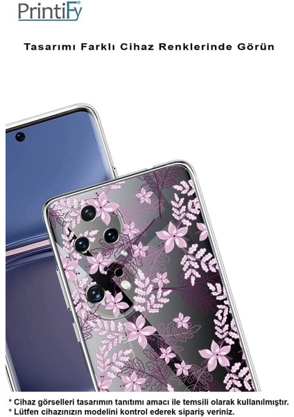 Huawei Mate 30 Lite Kamera Korumalı Kapak Floral Pudra Tasarımlı Şeffaf Kılıf modelleri