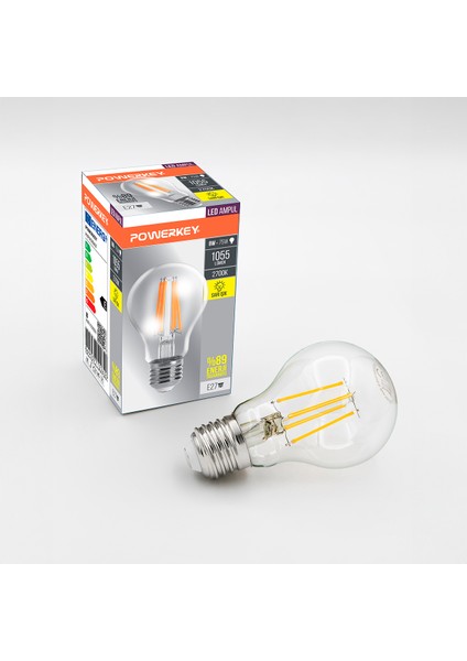 LED Filament Ampul - Sarı Işık