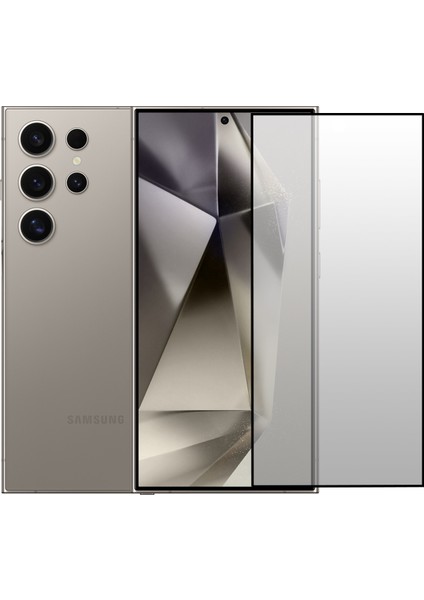 Samsung Galaxy S24 Ultra Tam Kaplayan Çerçeveli Mat Cam Koruma - AL3124