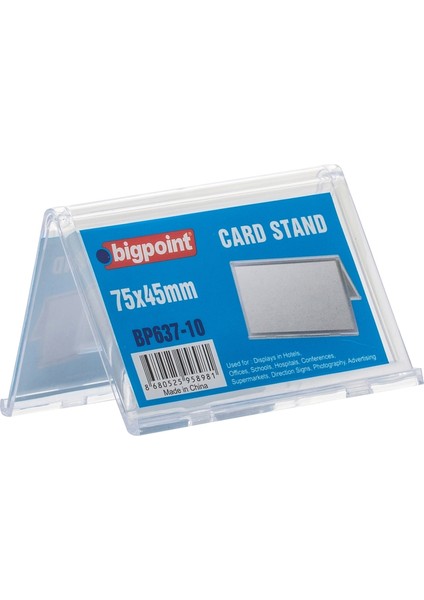 Kart Standı Çift Taraflı 75X45MM x 10'lu Paket