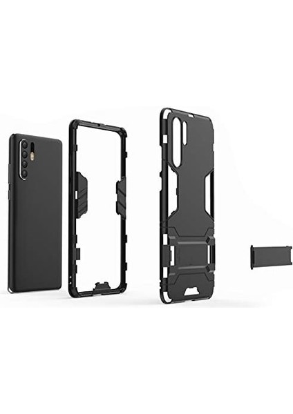 Huawei P30 Pro Alfa Serisi Armor Standlı Kılıf - Siyah