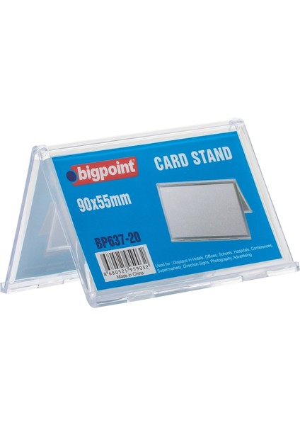 Kart Standı Çift Taraflı 90X55MM x 10'lu Paket