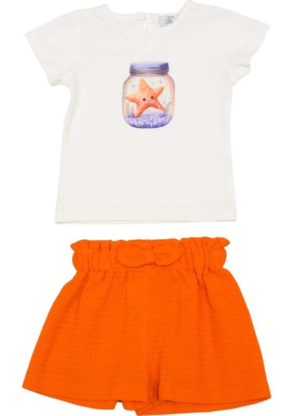 Kız Bebek Alt-Üst Şort Takım