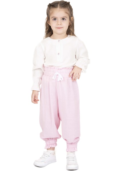 Kız Çocuk Düğmeli Bluz