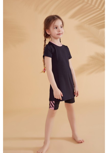 Taytlı Siyah Çocuk Mayo K2336 fırsatları