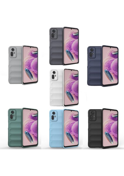 Xiaomi Redmi Note 12S 4g Miami Serisi Darbeye Dayanıklı Silikon Kılıf - AL3420 (Koyu Gri)